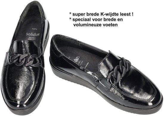 Solidus -Dames - zwart - ballerina's & mocassins - maat 37.5