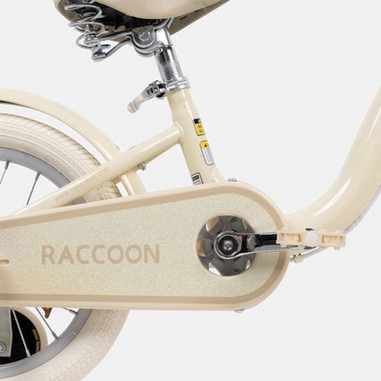 Yar Biky Meisjesfiets - 12 inch - Kinderfiets met Zijwielen & Stuurtas - Beige van Yar Biky — afbeelding 2