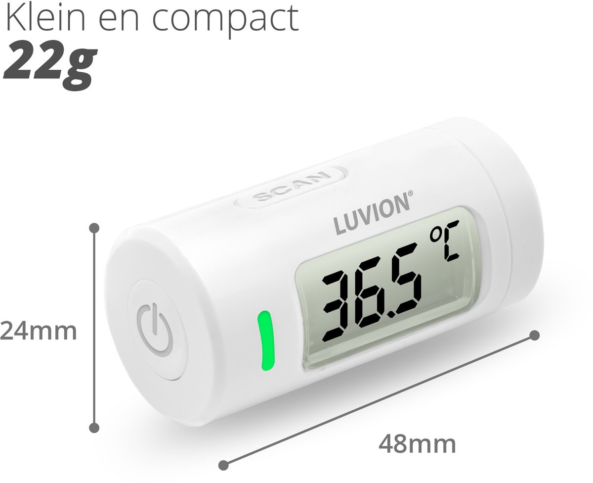 LUVION® Voorhoofd Thermometer - Digitale Infrarood Koortsthermometer - Thermometer Baby t/m Volwassenen — cadeau in Cadeau-ideeën - foto 3