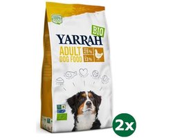 2x10 kg Yarrah dog biologische brokken kip hondenvoer NL-BIO-01