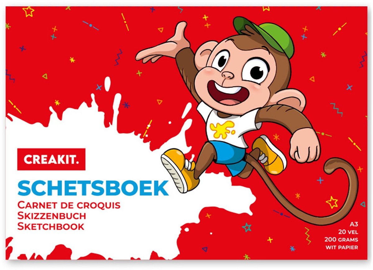 Schetsboek Kangaro A3 creme 120 grams blanco papier, 140