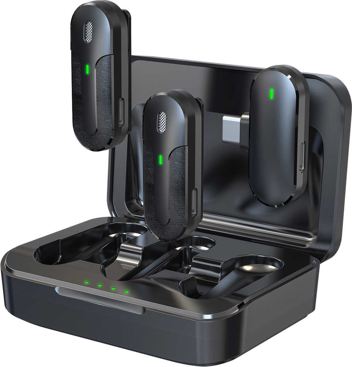 Draadloze lavaliermicrofoon, clip-on microfoon voor opname, TikTok, Live Stream