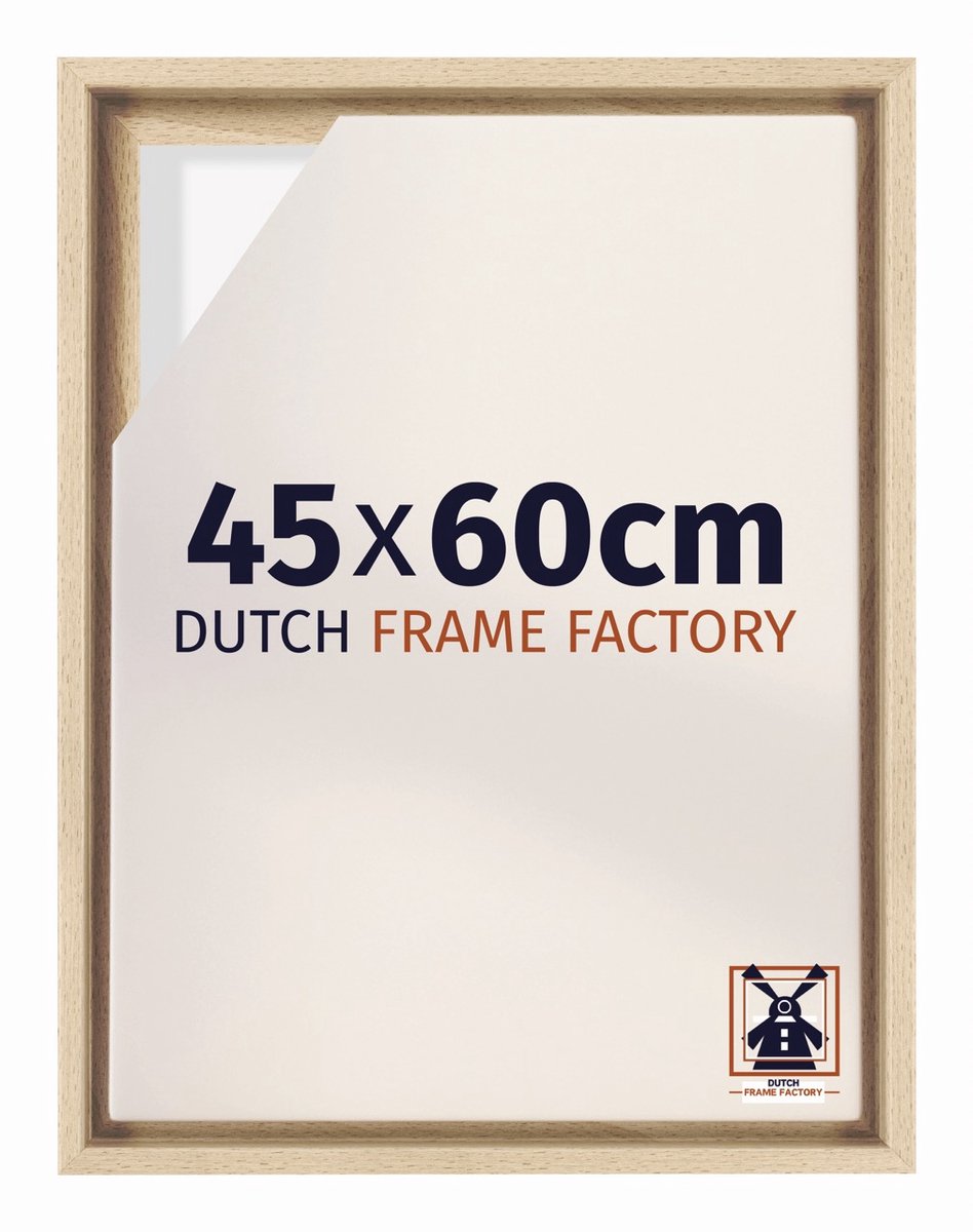 Dutch Frame Factory Baklijst 45x60 cm - Beuken - Geschikt voor Canvasdoek - MDF Baklijst Lausanne