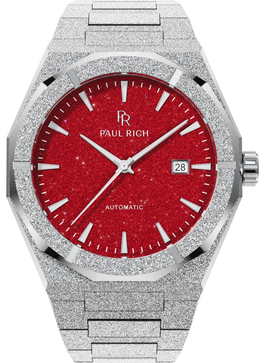 Paul Rich Frosted Star Dust II Silver Red FSDA06 Automatic horloge