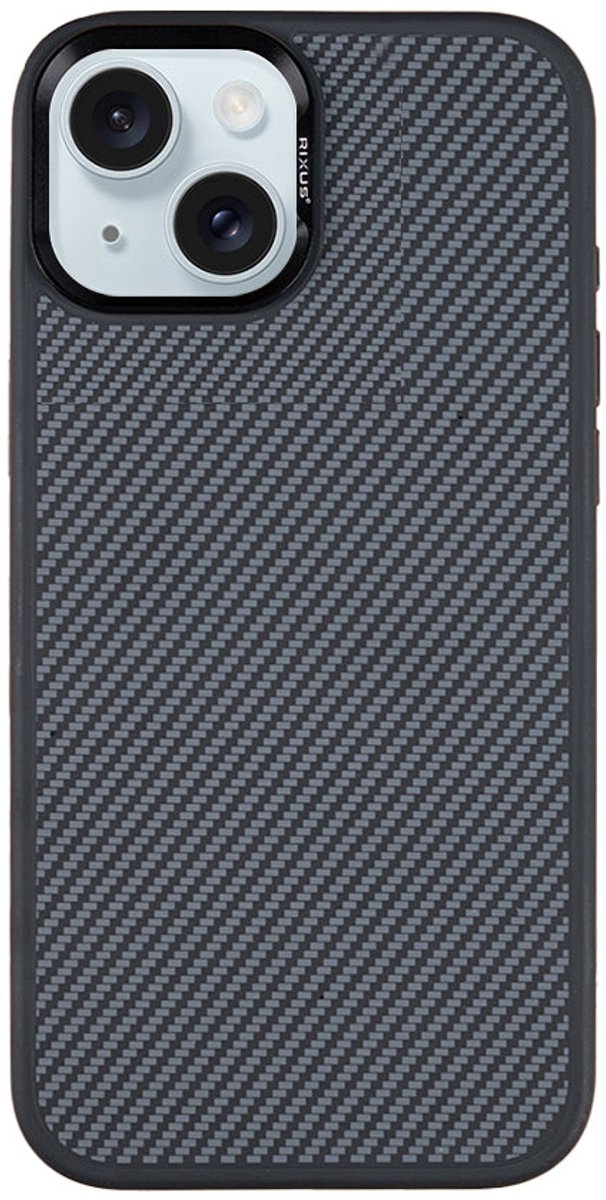 Rixus Mag Carbon With MagSafe For Apple iPhone 13 Titanium Black