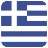 Bierviltjes Griekse vlag vierkant 15 st - onderzetter viltjes