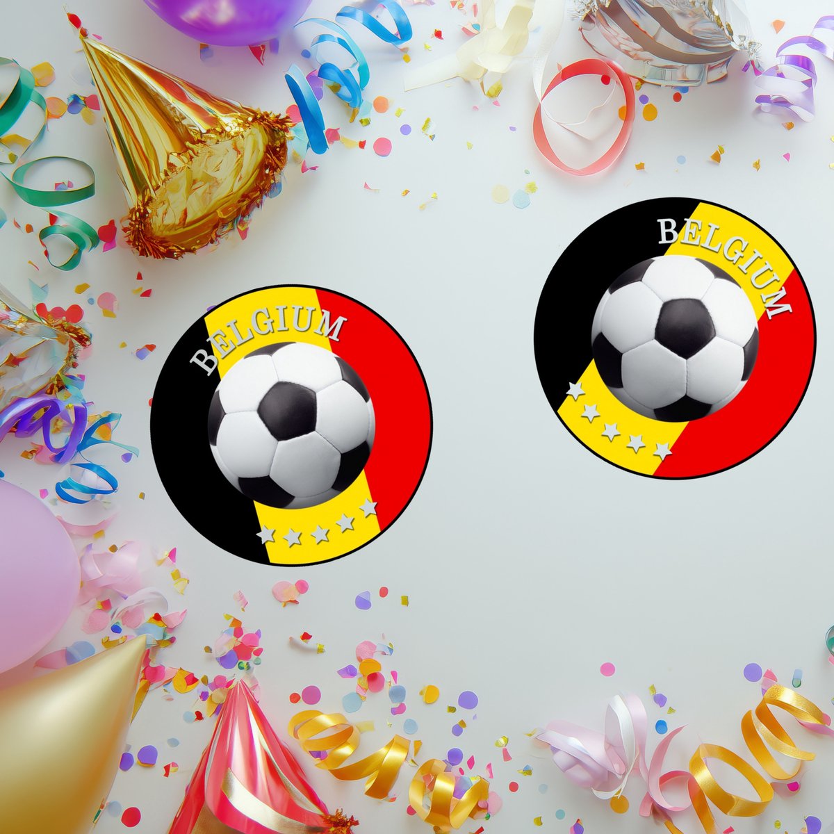 Bierviltjes Belgie - 25x stuks - voetbal - EK/WK versiering - onderzetter