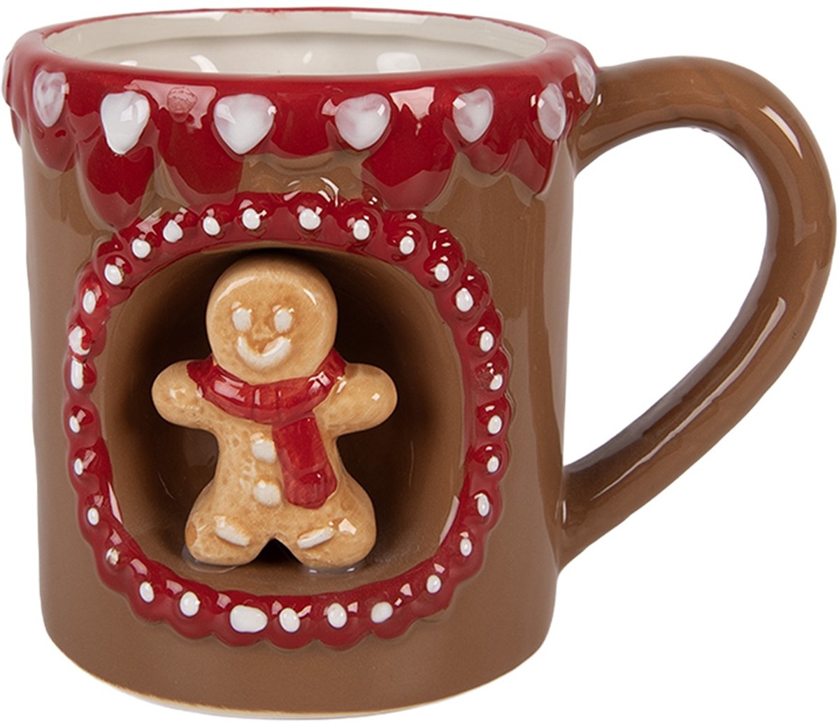 Clayre & Eef Mok 375 ml Bruin Keramiek Gingerbread man
