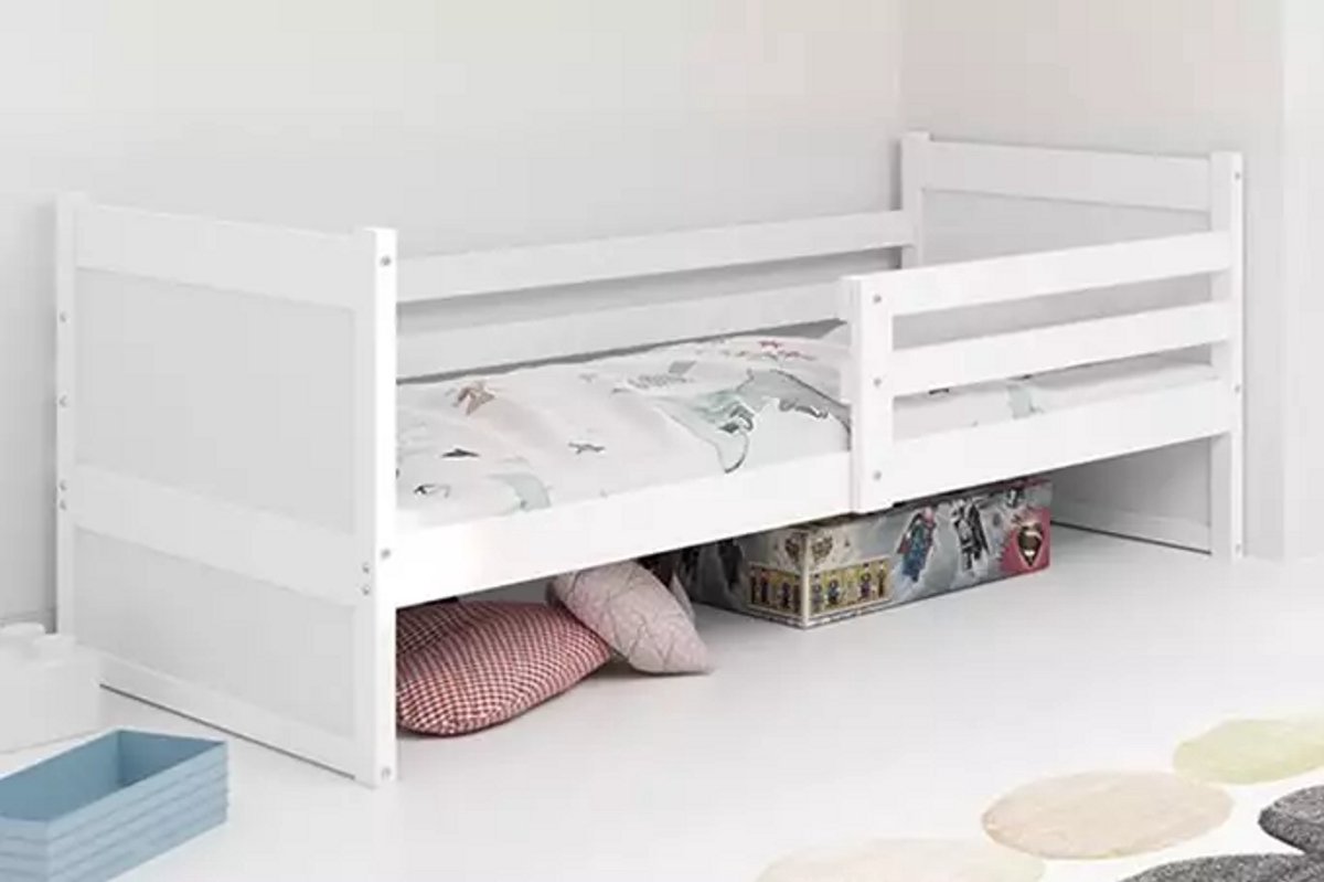 BMS Eenpersoonsbed - 90x200 cm - Jongeren - Wit