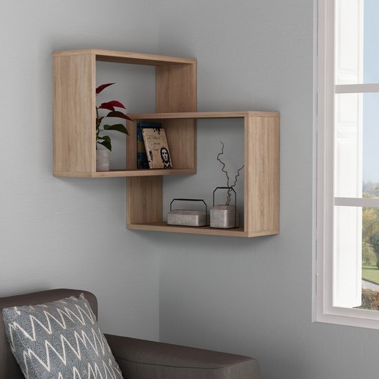 Asir - Wandplank - Sonoma Eik - 90 x 60 x 60 cm
