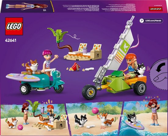 LEGO Friends Surf et scooter s'amusent avec les chiens - 42641