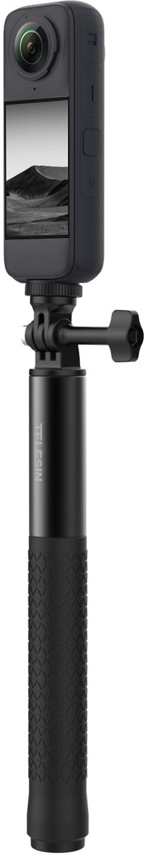 Telesin T-S1-MNP-10 Selfiestick voor Actioncam - Uitschuifbaar 120 cm - Geschikt voor Statief - Aluminium - Zwart