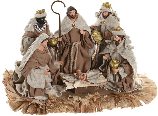 Crèche de Noël Home ESPRIT Marron Beige Résine