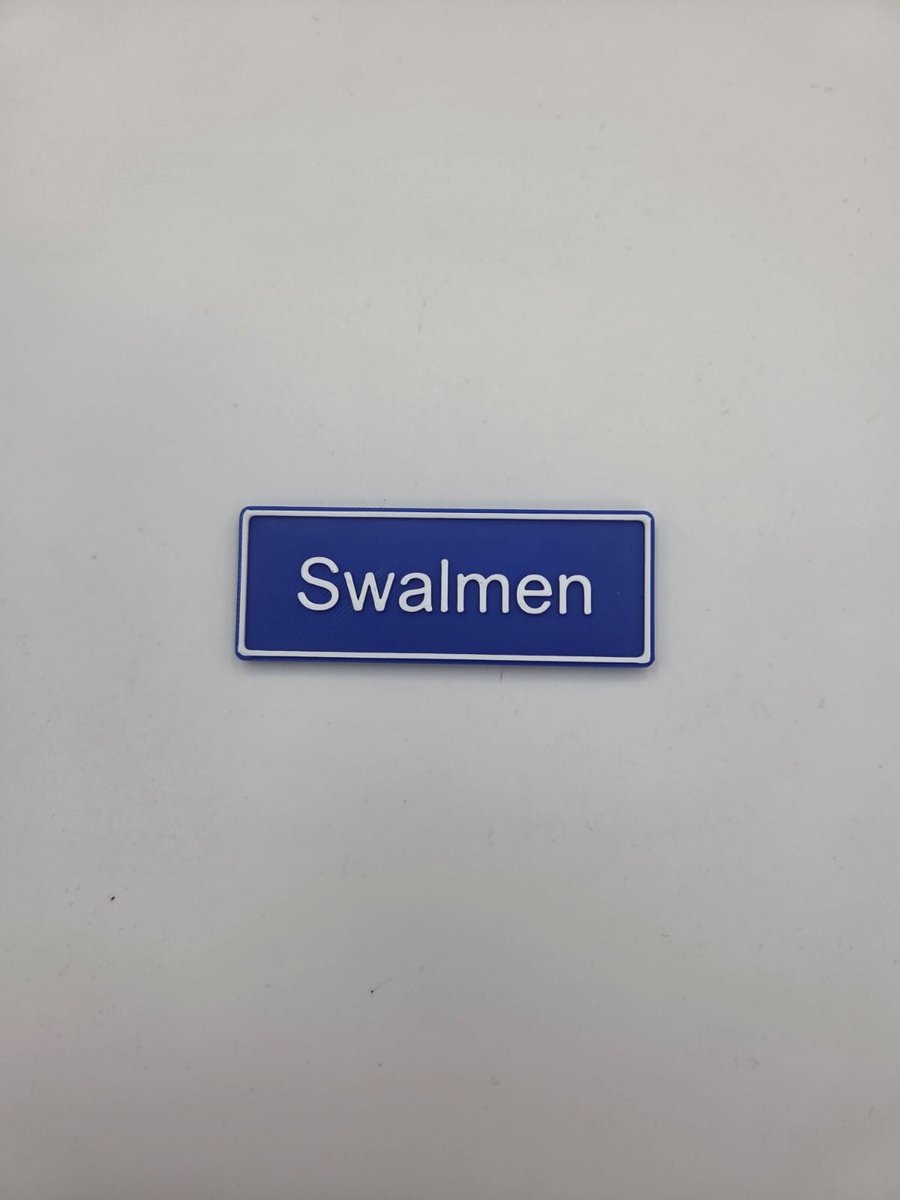 Koelkast Magneet plaatsnaam 8 X 3 CM Swalmen