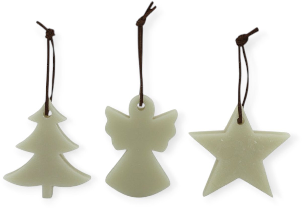 Home Society – Geurende Wax – Kersthangers – Scented Ornaments – Greige