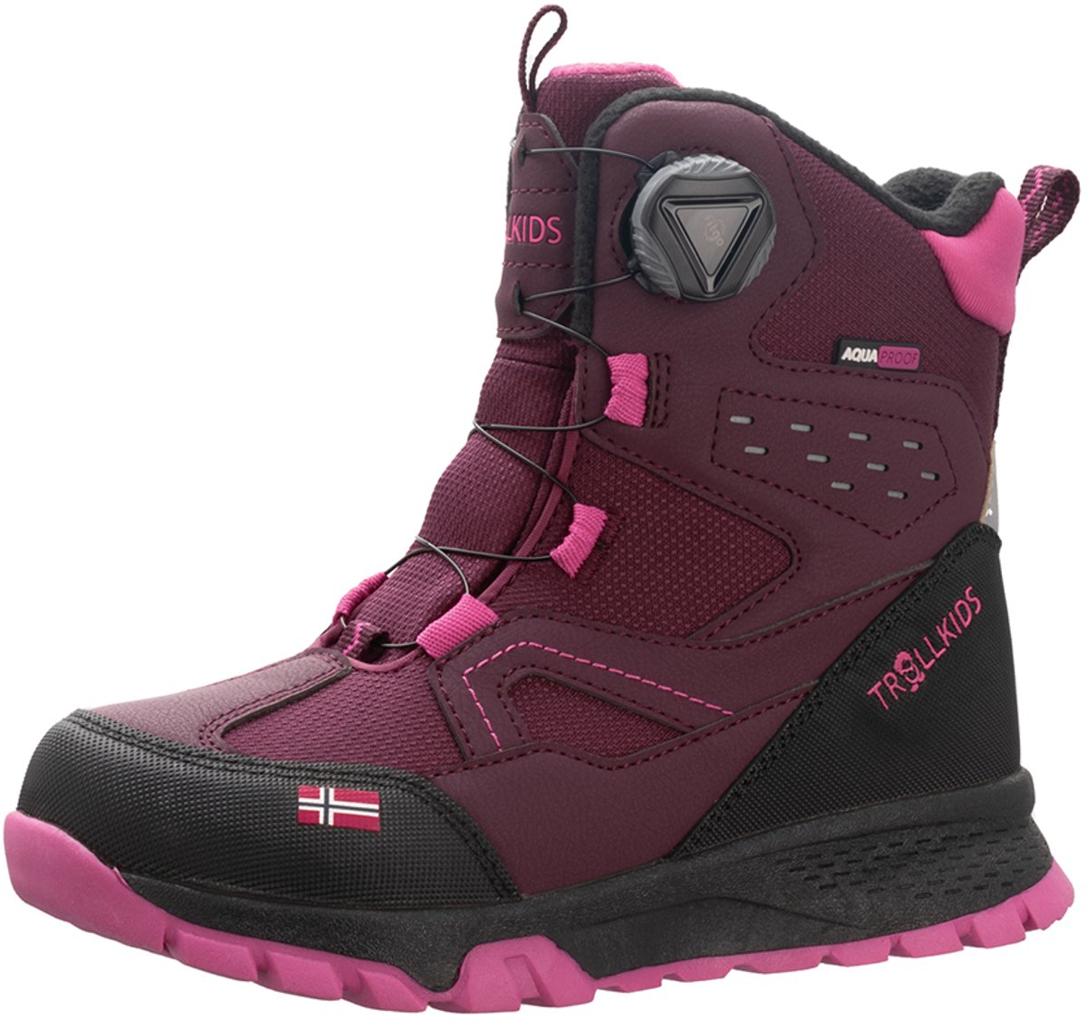 Trollkids Kirkenes Sneeuwlaarzen Redwood / Magenta