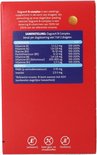 Zijkant van de verpakking met informatie over Dagravit B-complex, ingrediënten, dosering en kenmerken zoals lactosevrij, glutenvrij.