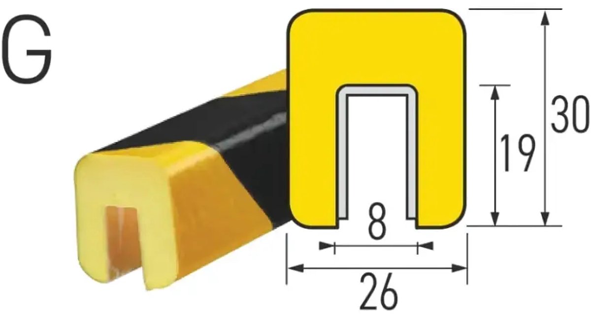 Knuffi stootrand kantprofiel type G | 1 meter