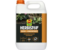 Herbistop Super Alle Oppervlakken - geconcentreerde onkruid- en mosbestrijder - snelle werking - bidon 5 L (400 m²)
