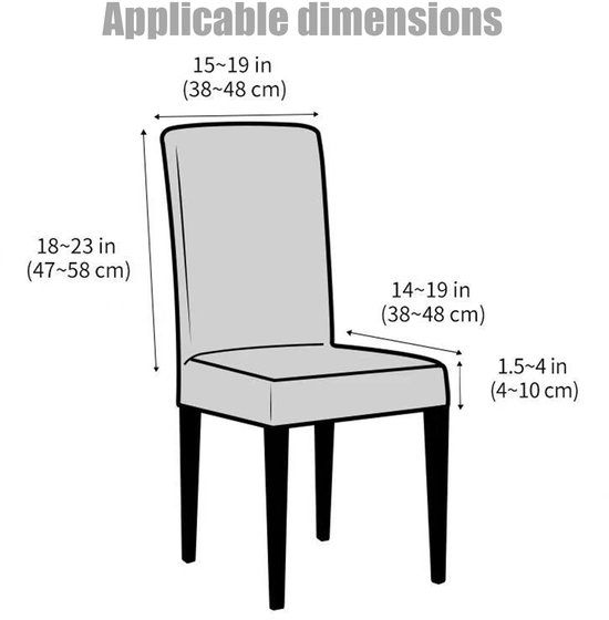 Set Stretch Stoelhoezen van Deconovo — afbeelding 5