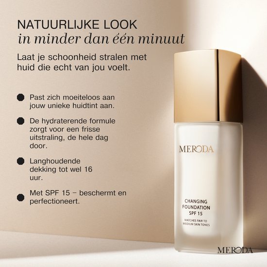 Meroda Changing Foundation - Kleurveranderende Foundation - 30ml