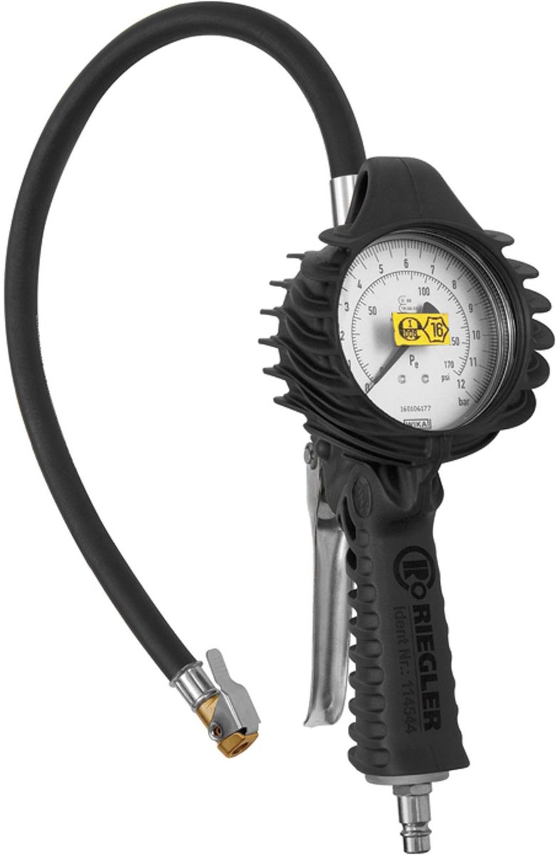 Riegler Standaard-handbandenpomp MS Mano Ø 80 mm geijkt 0 - 12 bar draaibaar - 136799