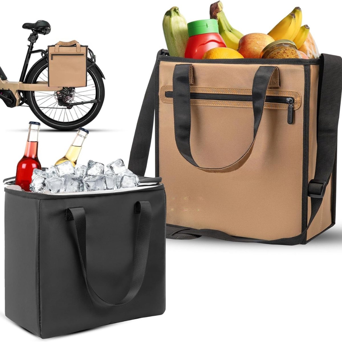 Lexium Fietstas enkel - Enkele fietstas waterdicht - Fietstas achter - Bagagedrager - Fietsaccessoires - Fietsen - School - Werk - Boodschappen