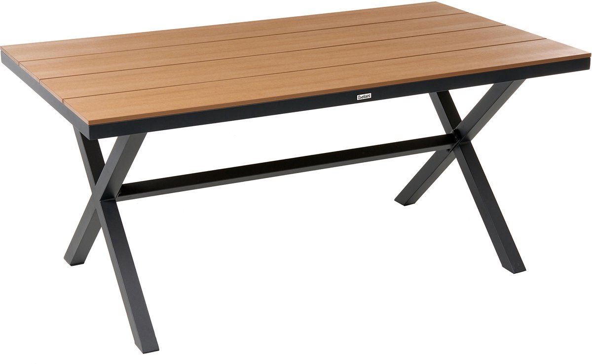 TIANO - Tuintafel - Zwart - Aluminium