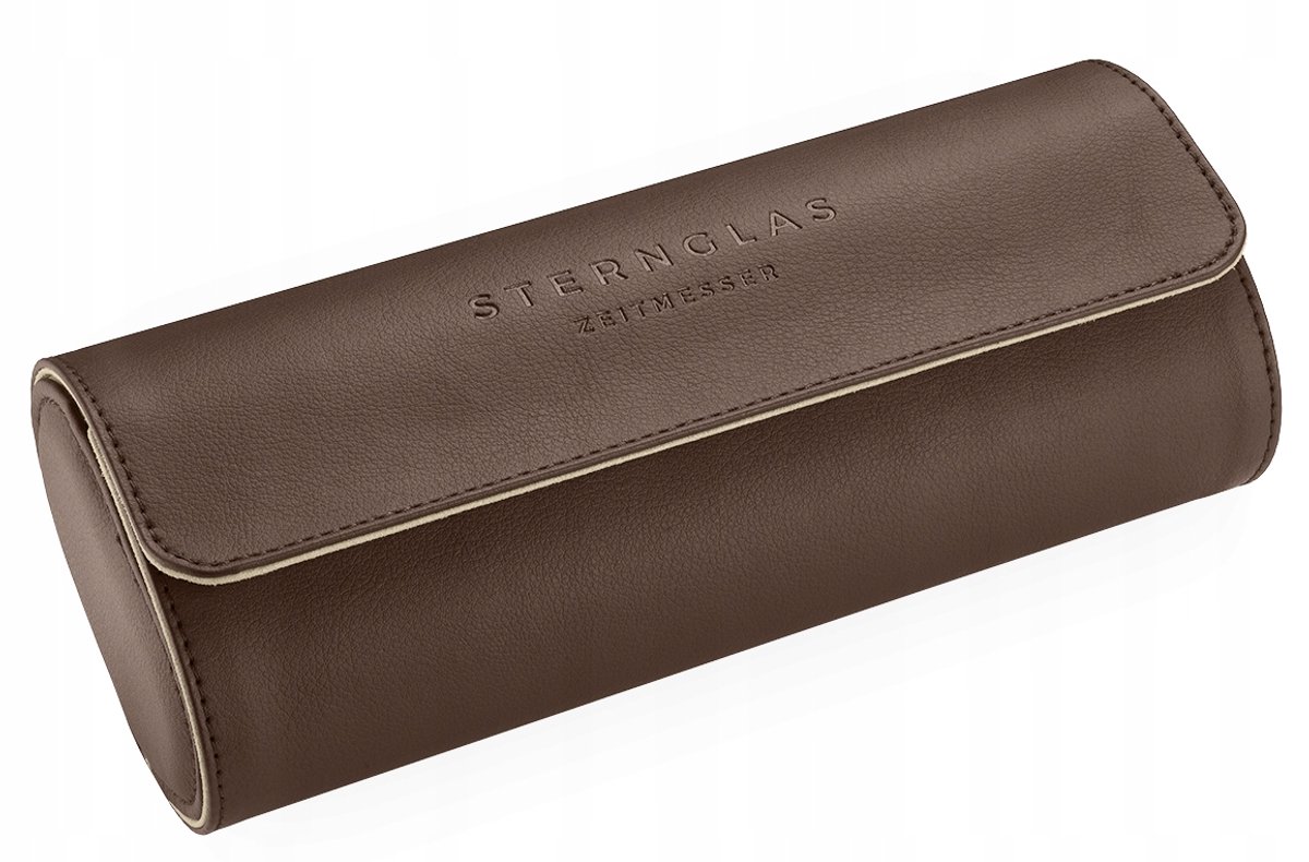 Luxe Merkloze Horlogedoos - Vegan Leer, Bruin, 3 Horloges