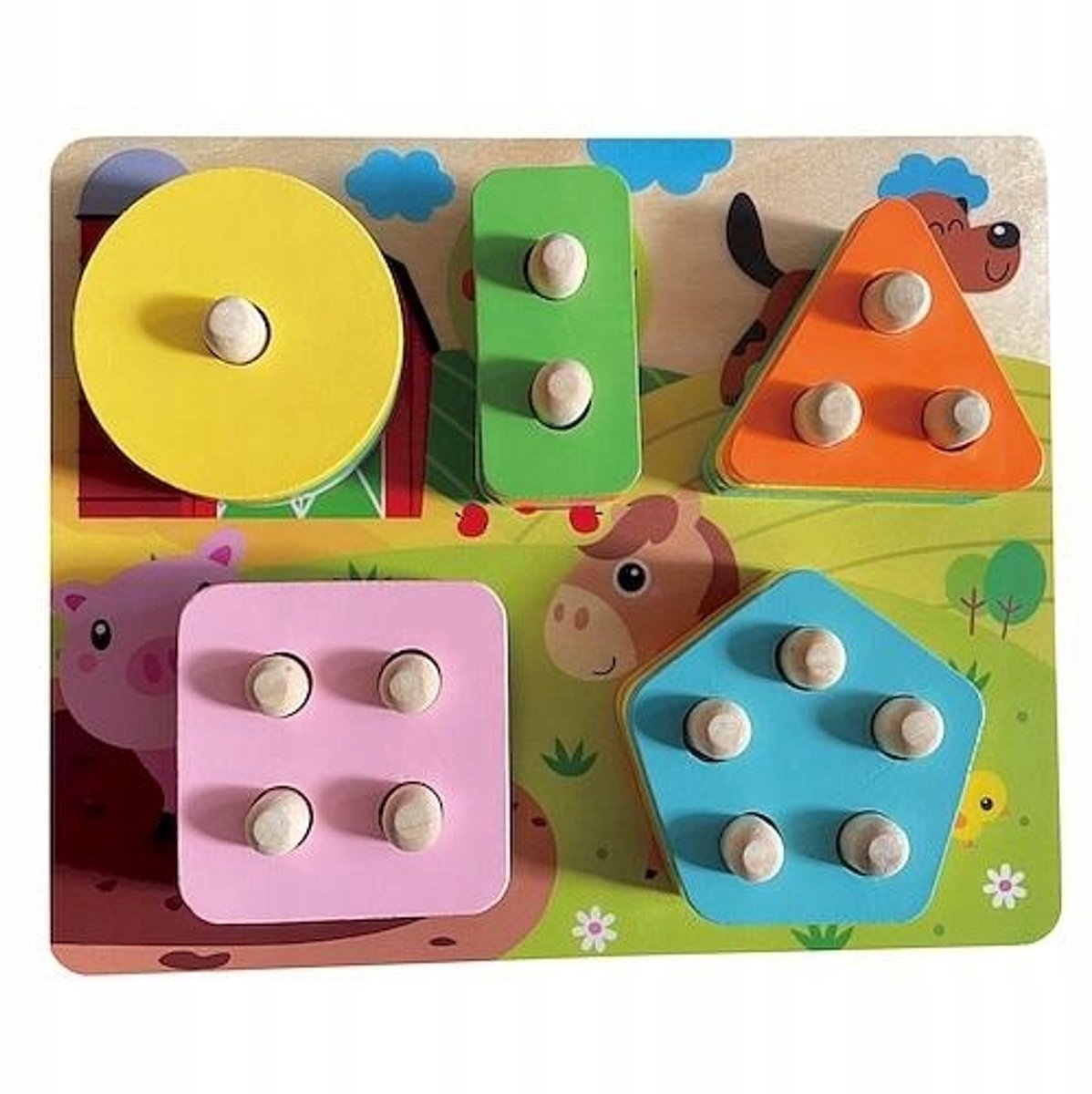 Houten Vormen Puzzel voor Kinderen - Educatief en Kleurrijk