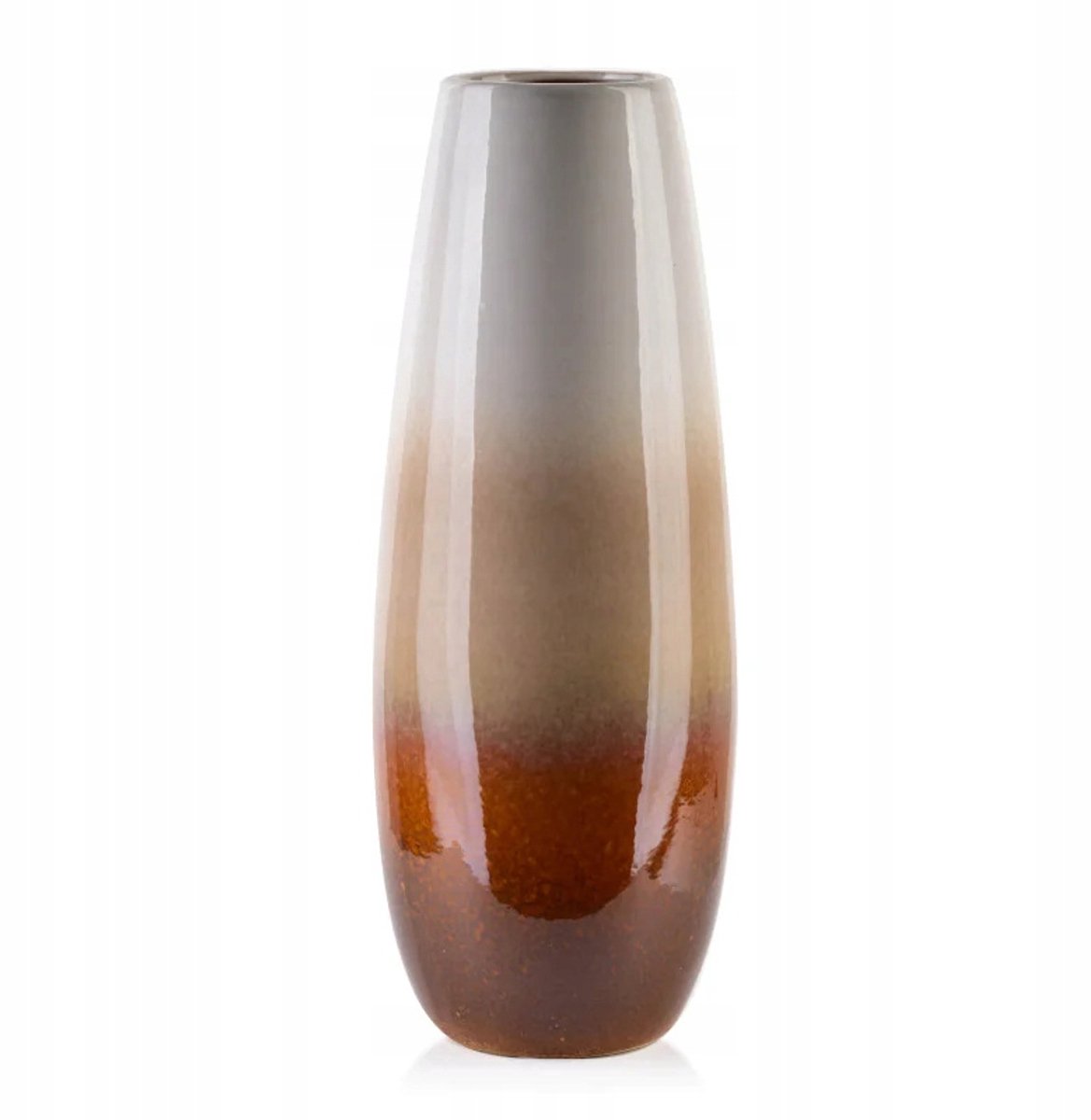 Yanda Keramiek Vaas 34cm Beige Bruin - Stijlvolle Decoratie