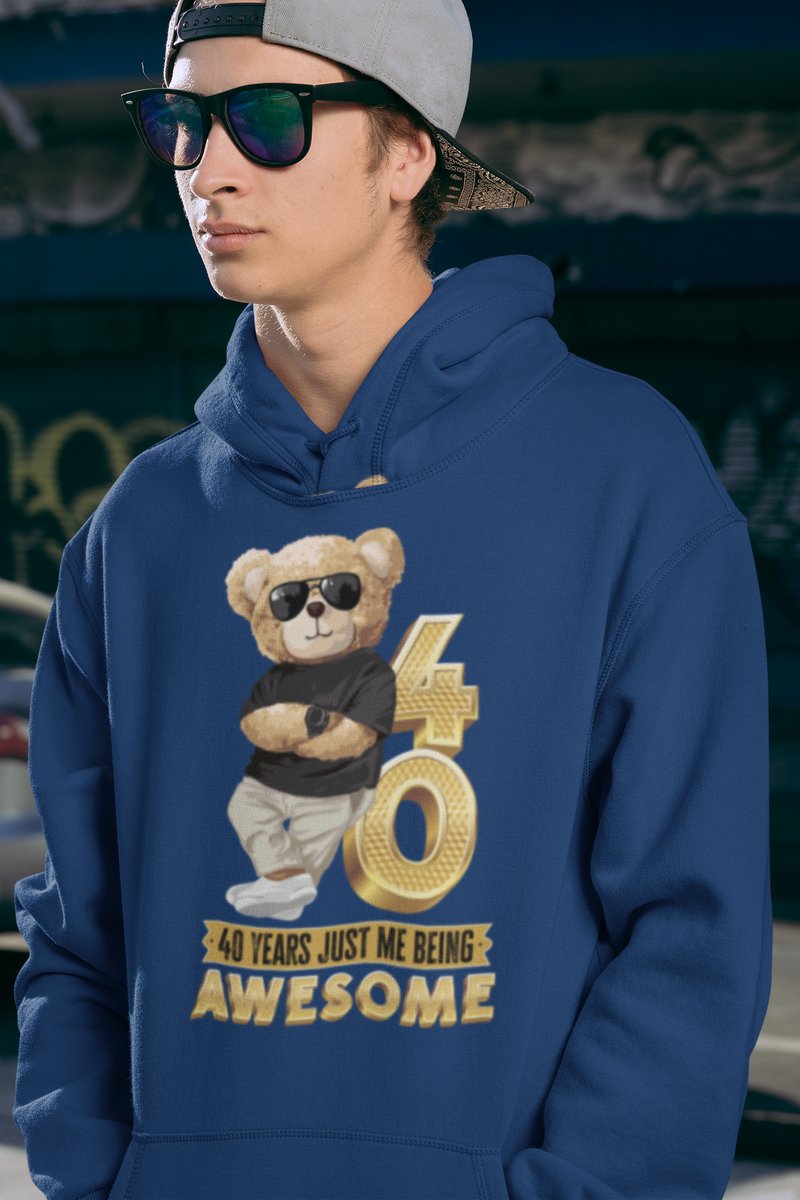 40 Jaar Verjaardag cadeau Hoodie - Navy Hoodie Mannen - Maat XL - Verjaardag Cadeau Mannen - Limited Edition
