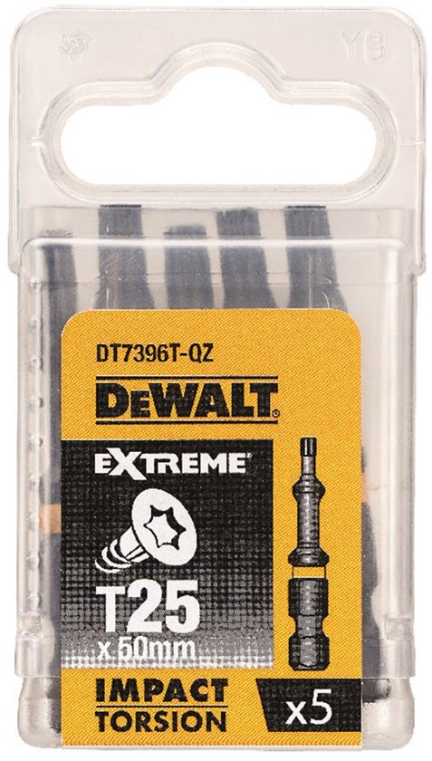 Mèche à chocs DeWalt DT7396T - Torx - T25 x 50mm (5pièces)