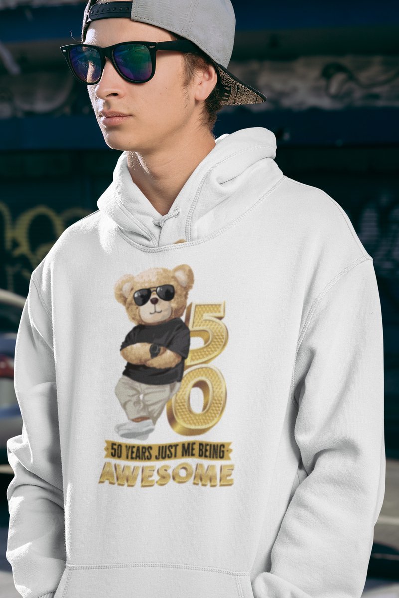 50 Jaar Verjaardag cadeau Hoodie - Wit Hoodie Mannen - Maat L - Verjaardag Cadeau Mannen - Limited Edition