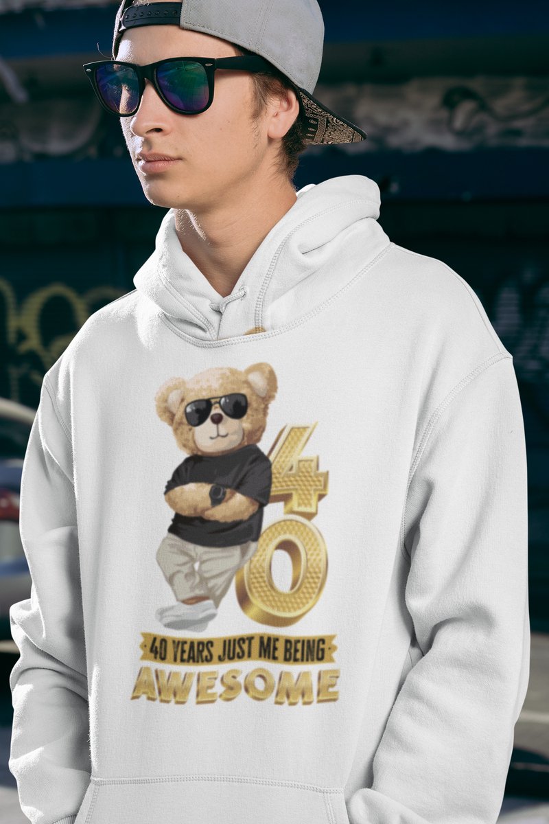 40 Jaar Verjaardag cadeau Hoodie - Wit Hoodie Mannen - Maat XL - Verjaardag Cadeau Mannen - Limited Edition