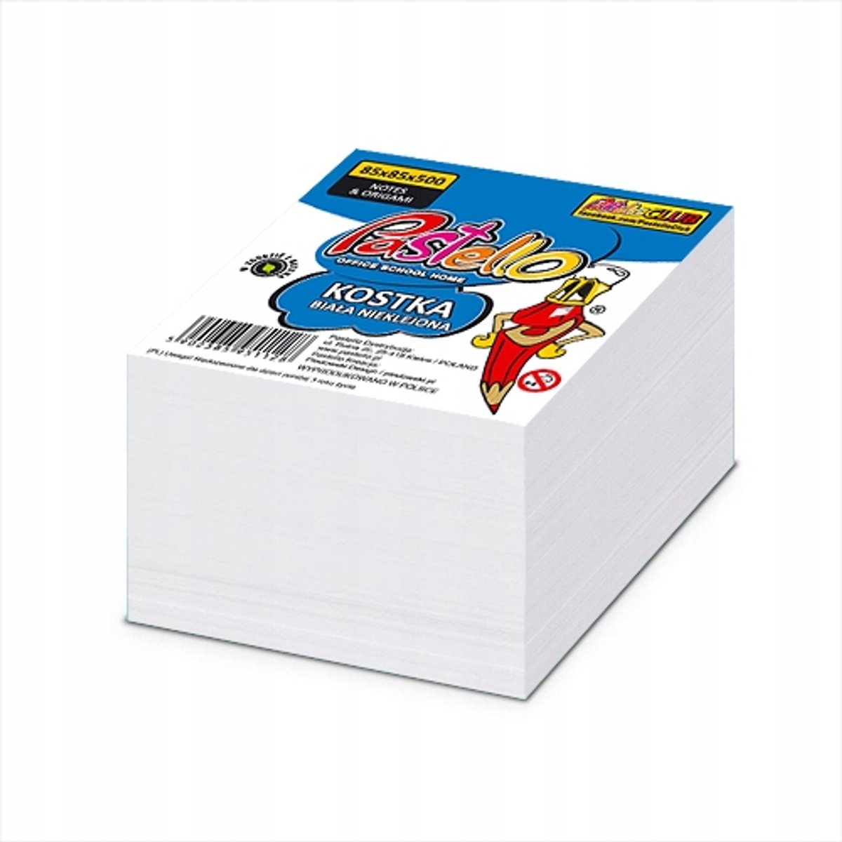 Niet-gelijmd Canton blok wit 85x85x50mm - 500 vel