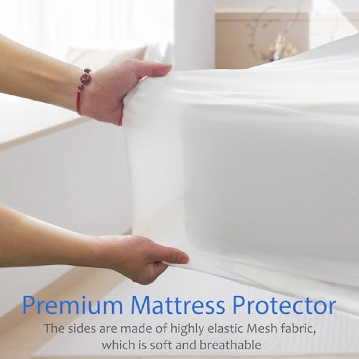 Waterdichte Matrasbeschermer Super King - Premium Matrashoezen 180 x 200 cm - Ademend en Rubberen Ondersteuning met 30 cm Diepte