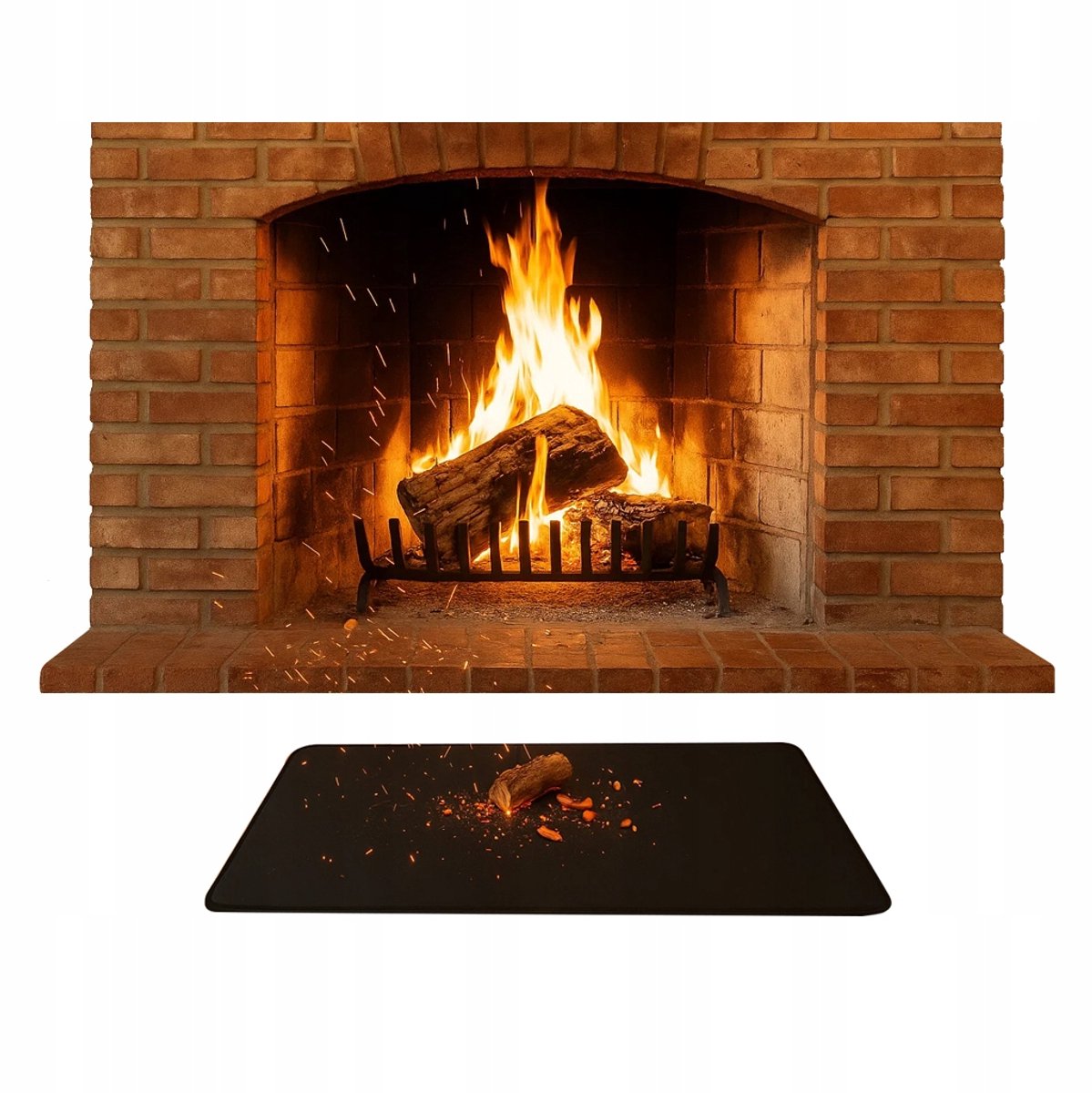 Vuurvaste Mat voor Open Haard, Kachel, BBQ - Maat M