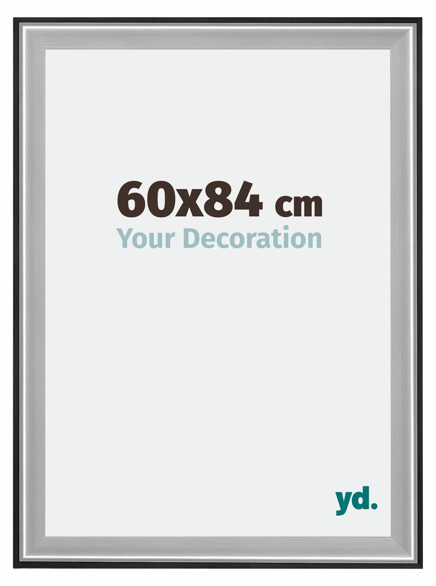 yd. Your Decoration - Fotolijst 60x84 cm - Hout - Zwart Zilver Gepolijst - Birmingham