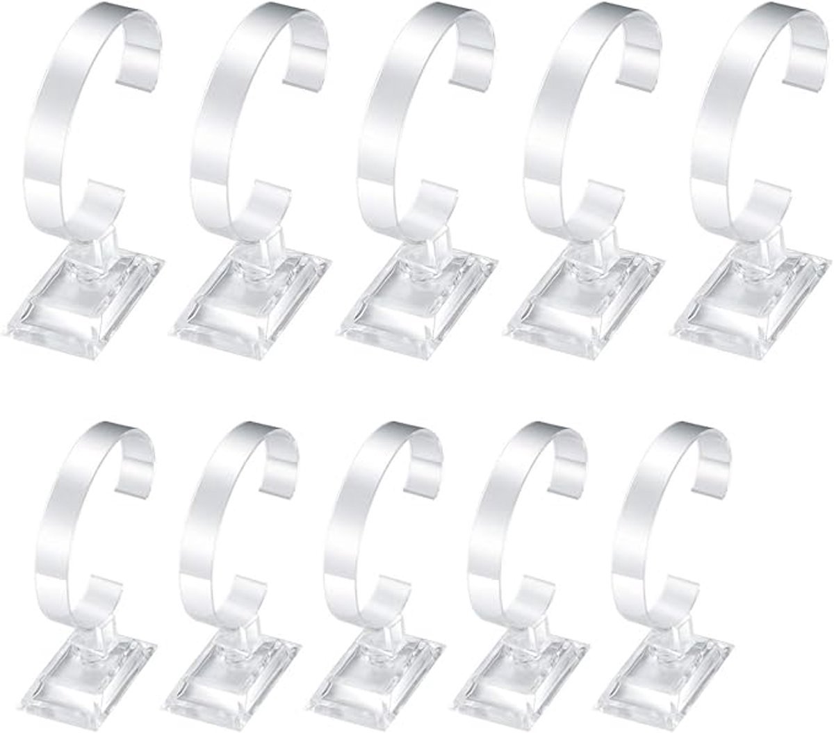 Transparante horlogehouders - 10 stuks - Watch Stand - Horloge standaard voor polshorloges - Thuis of winkel - Horloge display standaard