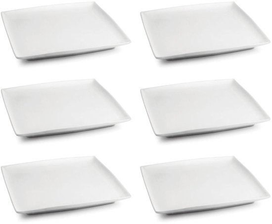 BonBistro Assiette plate Squito 23x23cm, lot de 6