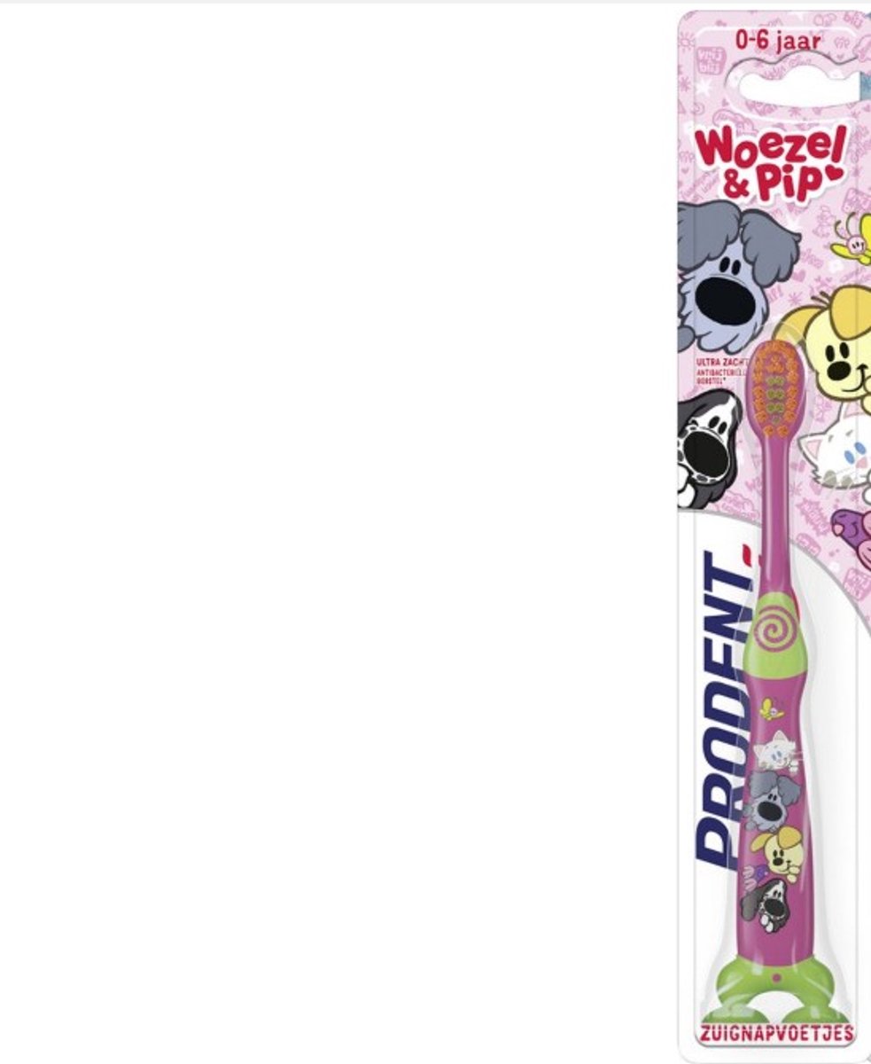 Prodent Kids - 0-6 jaar tandenborstel - Woezel & Pip Roze