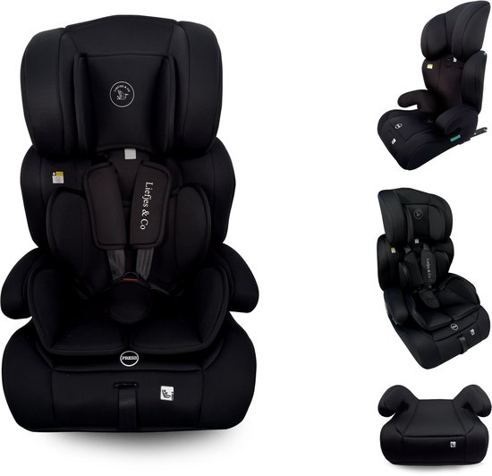 Siège auto Liefjes & Co Varioseat Isofix – i-Size – Groupe 1/2/3 (76–150 cm) Mousse à mémoire de forme – Appuie-tête réglable – Booster