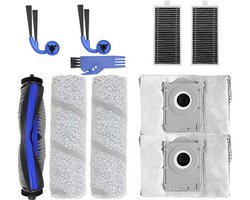 10-delige Accessoires gescht voor Ecovacs X11/X11 PRO/T80S - stofzuiger - met Hoofdborstel, Dweilrollen, Stofzakken, HEPA-filters en Zijborstels voor Optimale Reiniging