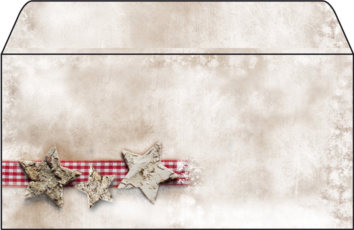 Kerst envelop Sigel Kerst - Timber druk binnenin 90gr DL