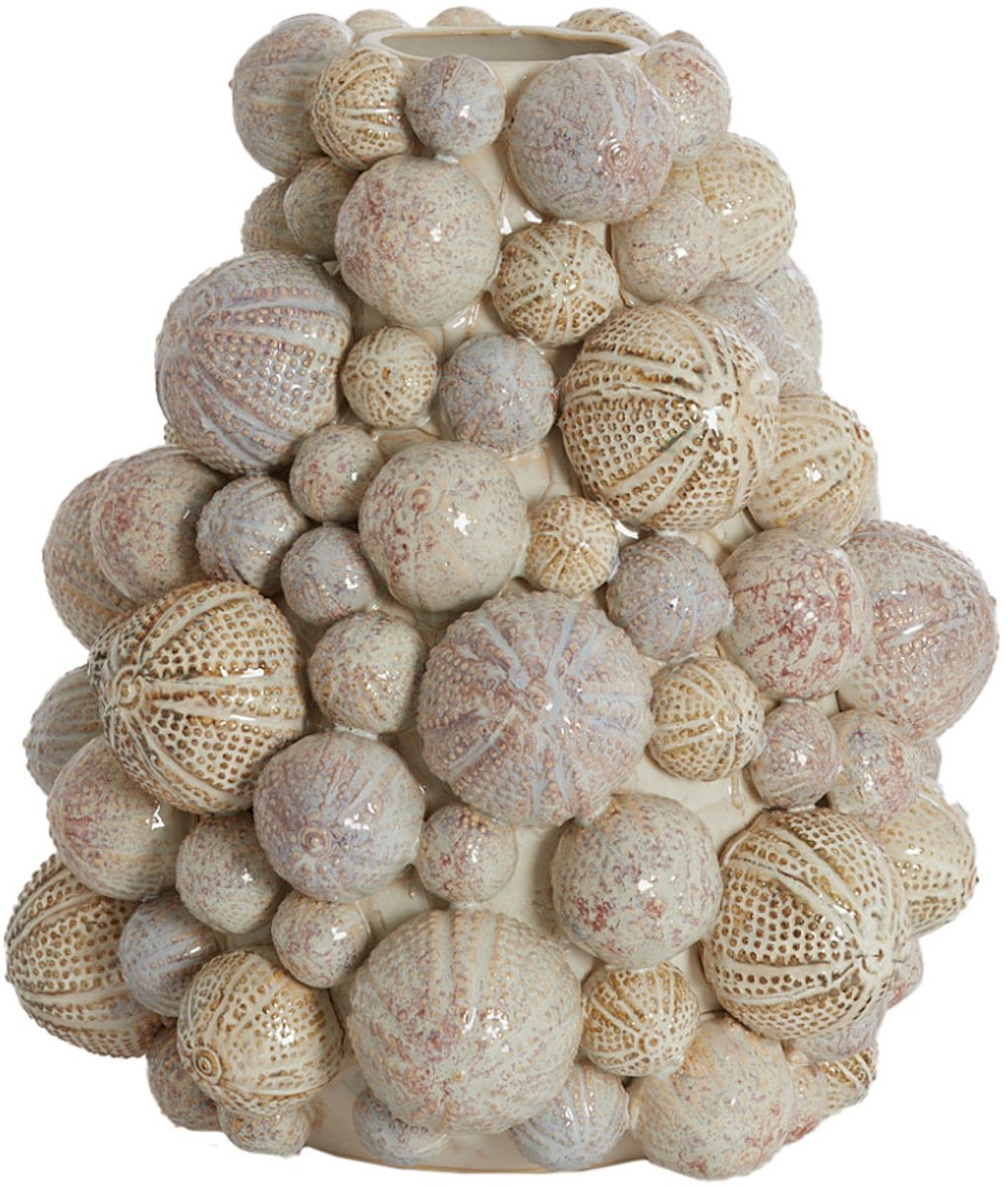SEA URCHIN vaas keramiek crème-zand – Ø29,5x32 cm