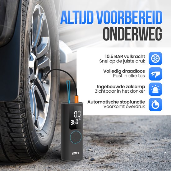 Mini gonfleur de pneu sans fil 150 psi, compresseur d'air portable