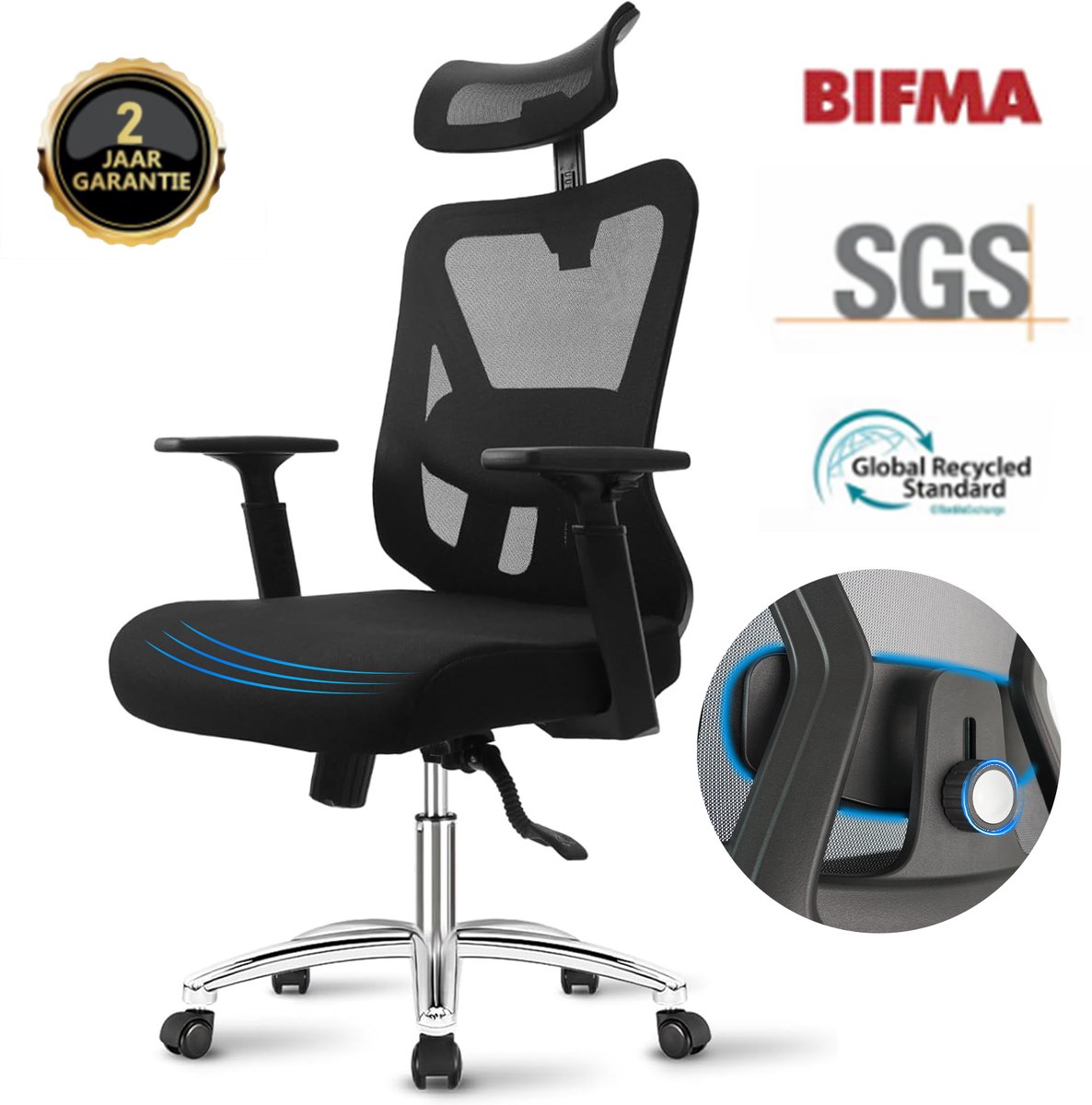 Durrafy - Ergonomische Bureaustoel - Bureaustoel - Durrafy - €129,99