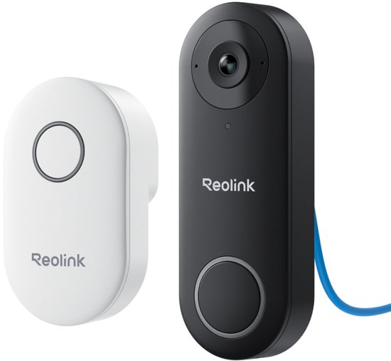 Reolink 2K WiFi Video Deurbel Zwart met Groothoeklens - Reolink - €112,48