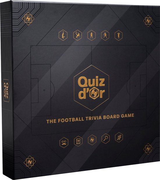 Quiz d'Or - Voetbal Quiz Trivia Bordspel - Voetbal Spel - Engelstalig - Groepsspel